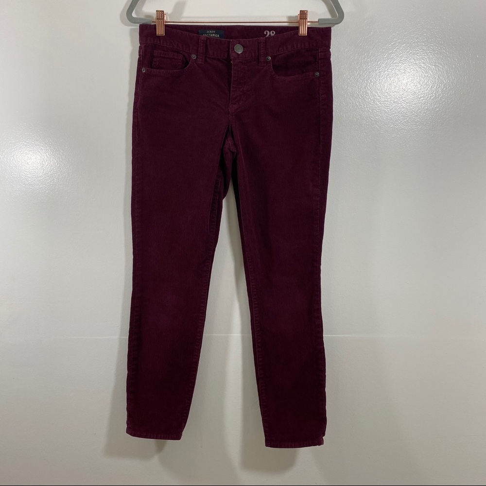 J.Crew  28 Toothpick Corduroy Skinny Pants Ankle